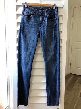 7 For All Mankind Gwenevere Skinny Jean, Dark Wash Size 26